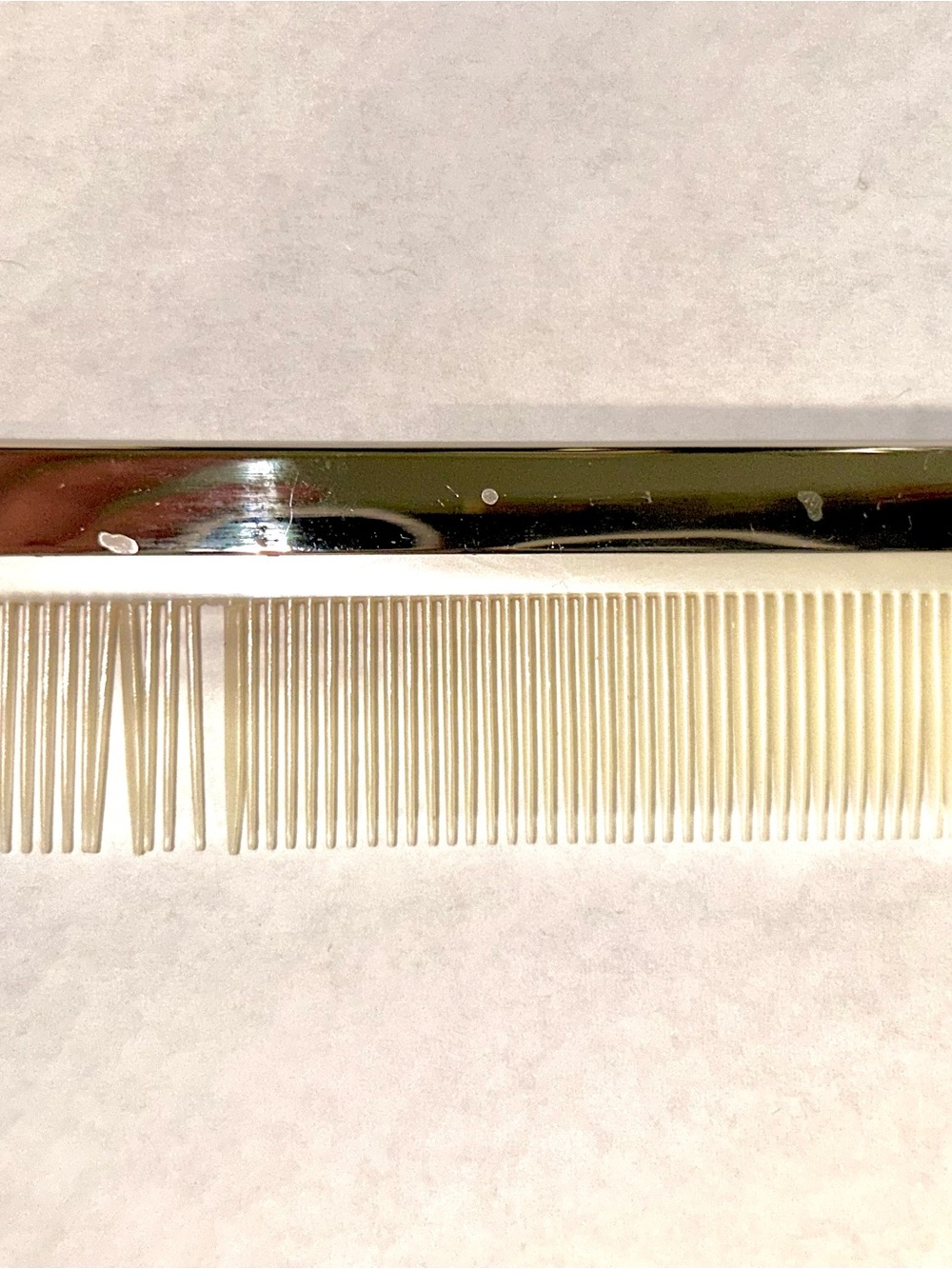 Vintage Reed & Barton Silver Tone Dressing Comb Vanity Hair Comb Made in Italy